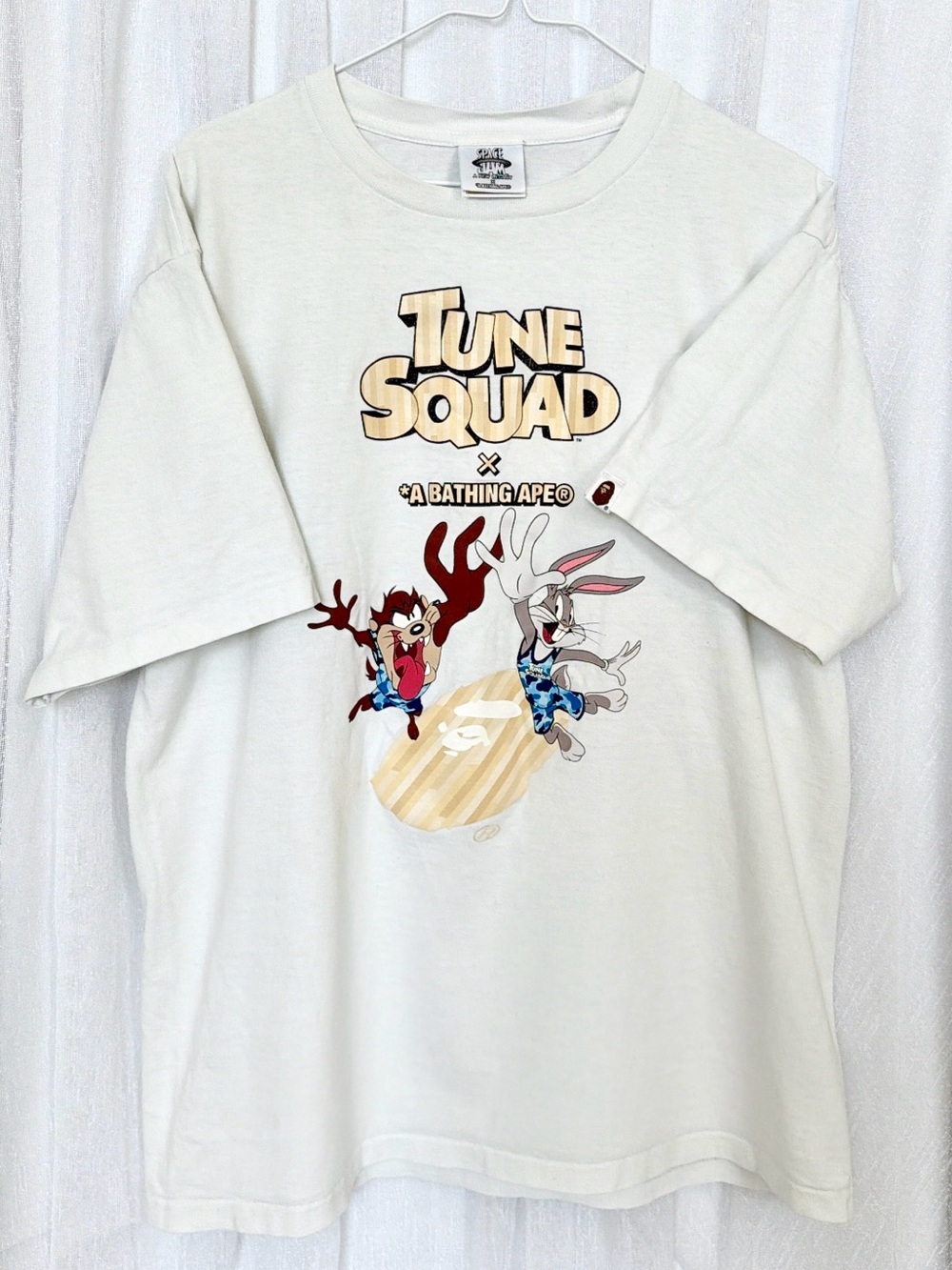 A Bathing Ape x Tune Squad White Graphic Tee - Men